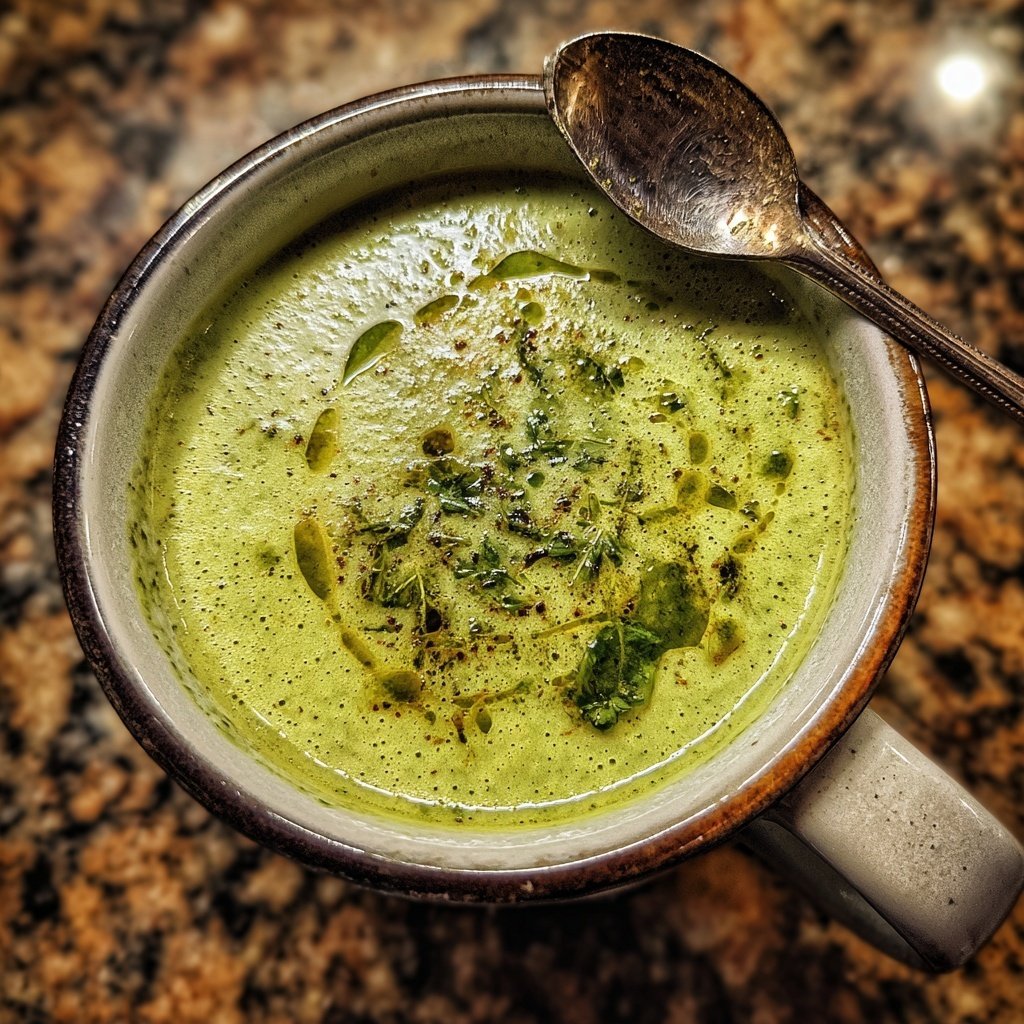 Brokkoli Suppe Mit Kräuter Öl