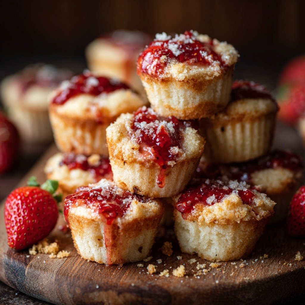 Erdbeer Vanille Cupcake Bites