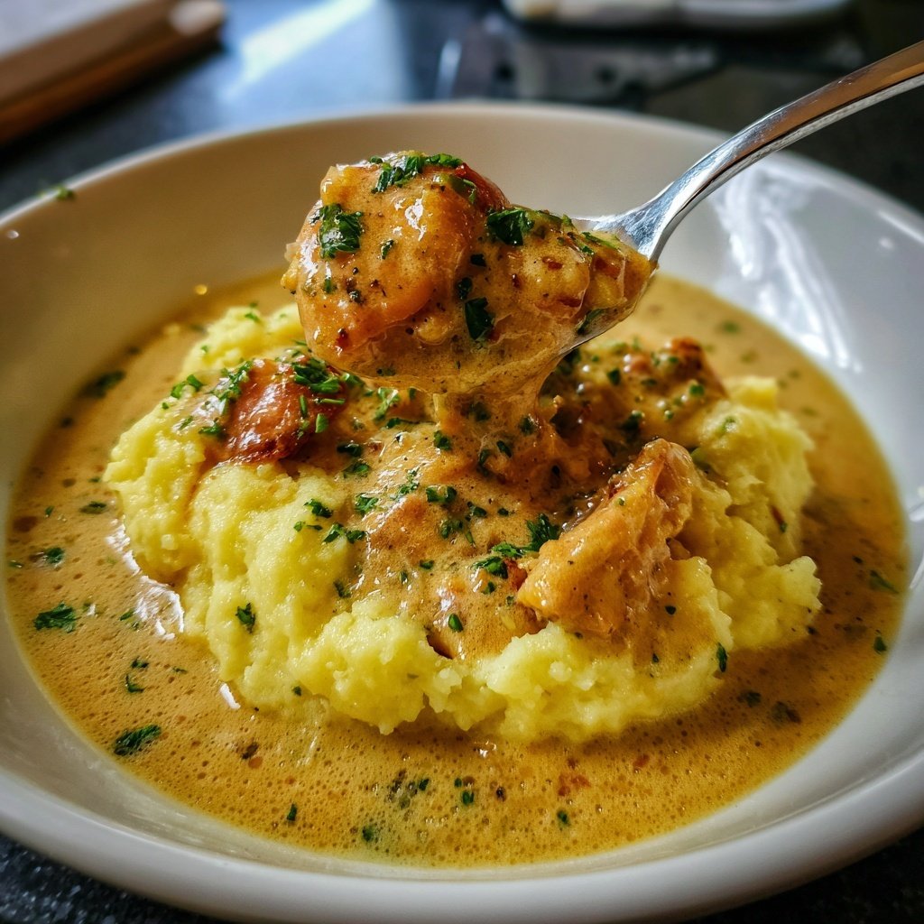 Hausmannskost Cremiges Hähnchen mit Kartoffelpüree