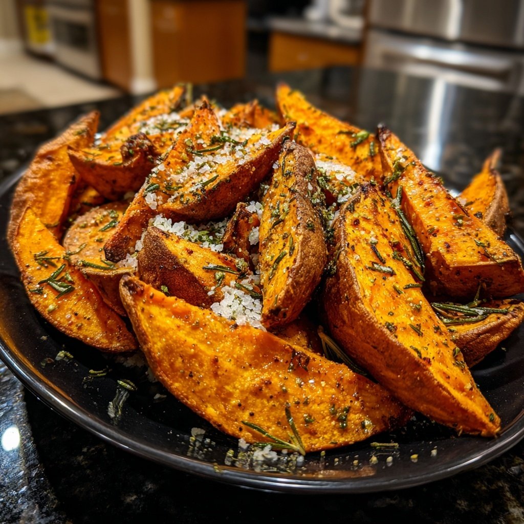 Süßkartoffel Spalten Mit Rosmarin