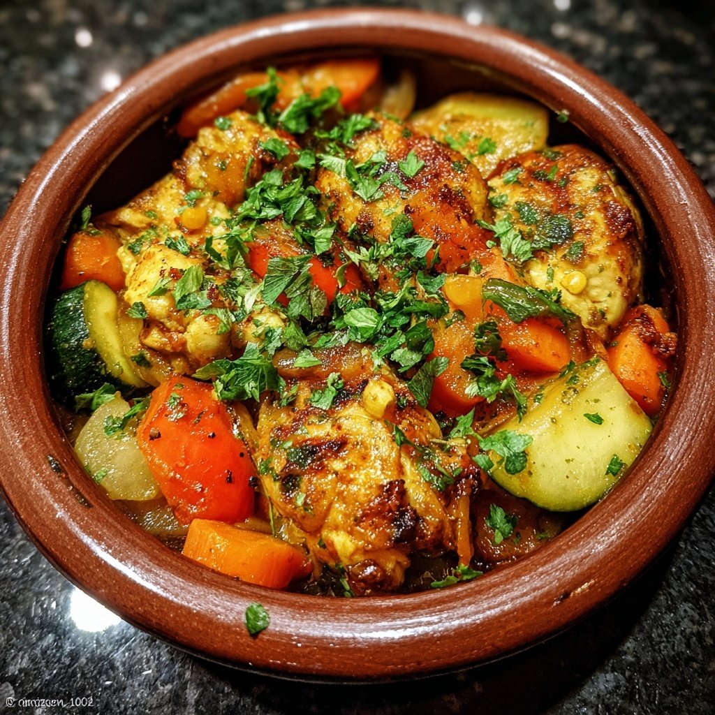 Internationale Küche Marokkanisches Hähnchen-Tagine