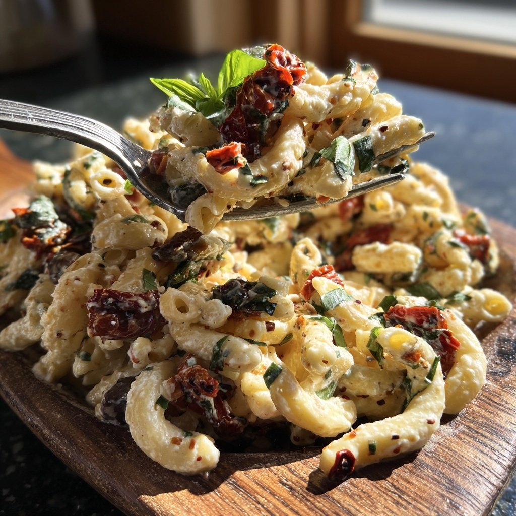 Mediterraner Nudelsalat Cremig