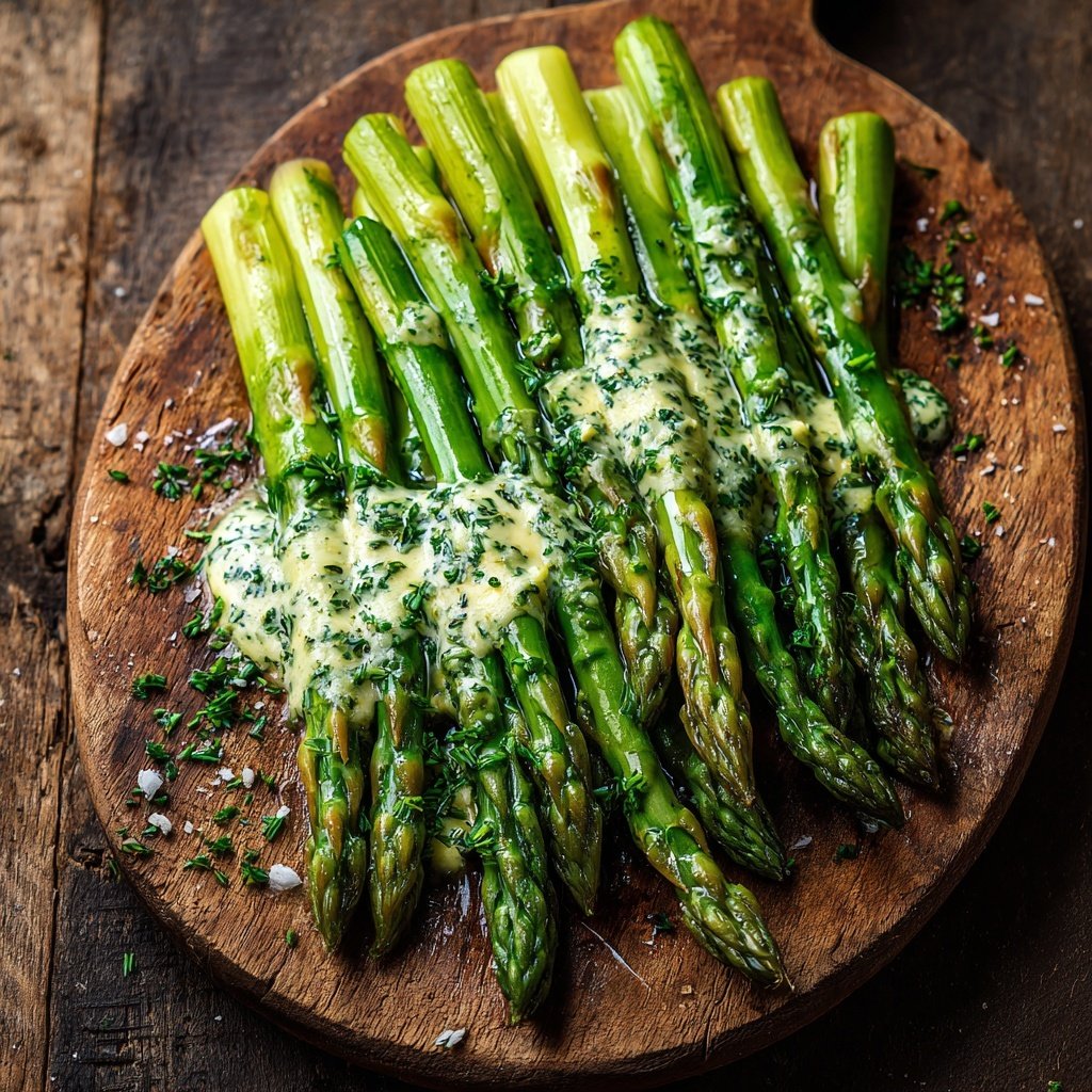 Grüner Spargel Mit Kräuterbutter