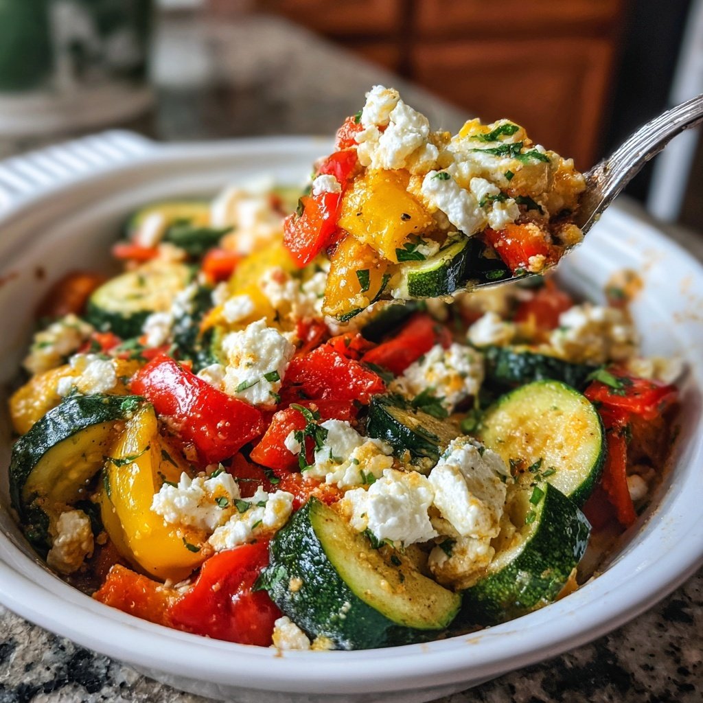 Gesund & Leicht Mediterrane Gemüsepfanne mit Feta