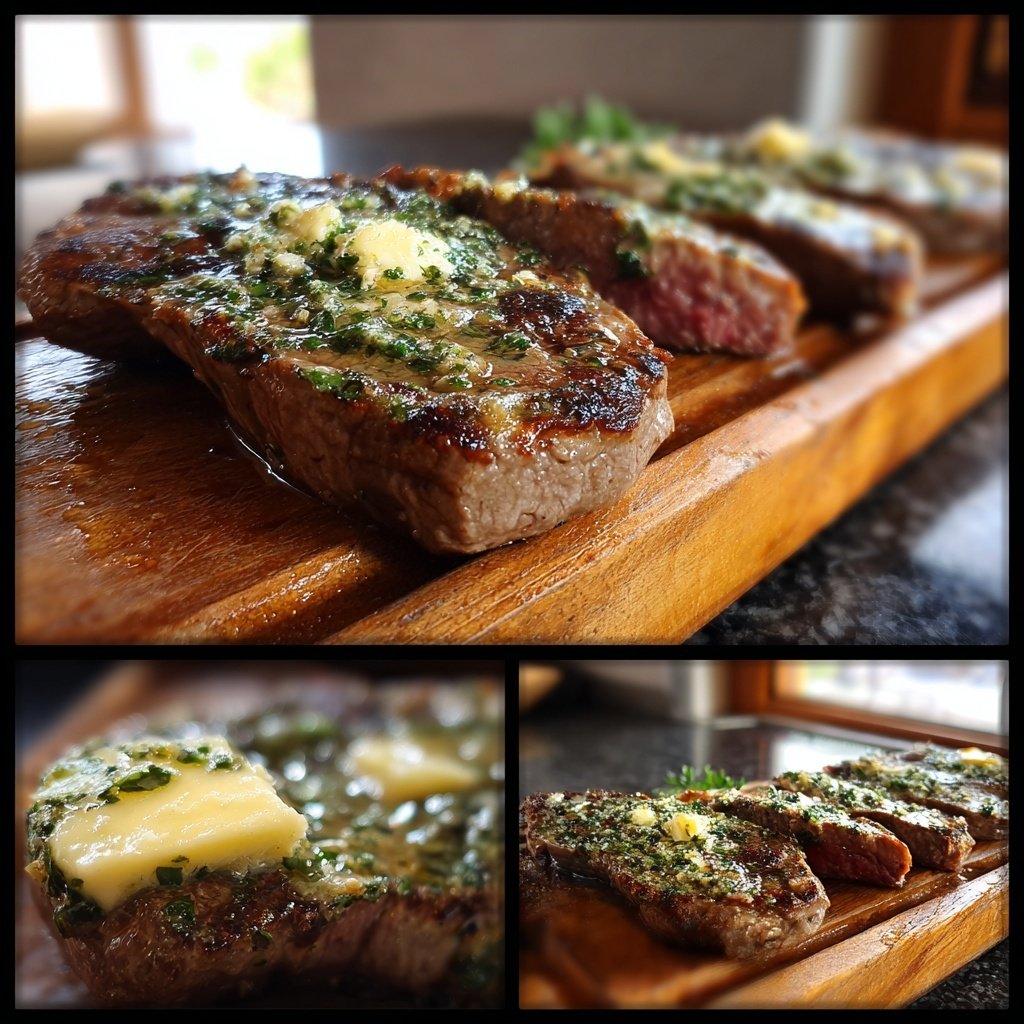 Gegrilltes Steak Mit Kräuterbutter